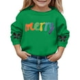 thumbnail image 3 of Kiijoy Toddler Girls Christmas Sweatshirt Soft Cozy Pullover Casual Crewneck Sweatshirt, 3 of 3