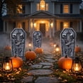 thumbnail image 2 of suore Halloween Outdoor Decor, Halloween RIP Graveyard Tombstones, Halloween Tombstones Outdoor Decorations for Graves Decorations with Metal Stakes for Cemetery Yard Lawn Party Decor, 2 of 6