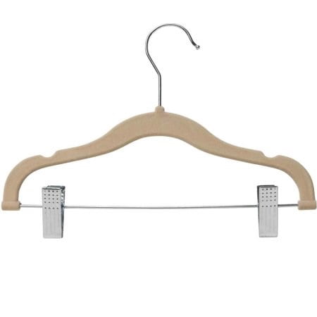 12 PACK Baby Hangers With Clips Velvet Ultra Thin Non Slip Kids Hanger ...