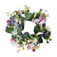 thumbnail image 2 of Corona artificial navideña con forma de vela, diseño de mariposas de eucalipto, portavelas para mesa, decoración de fiestas, decoración de temporada., 2 of 6