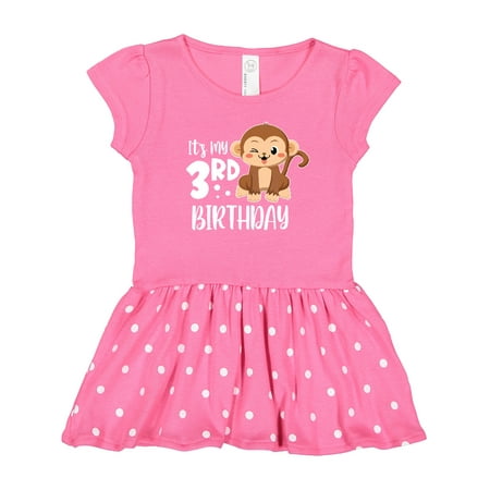 

Inktastic Monkey Its My 3rd Birthday Gift Toddler Girl Dress