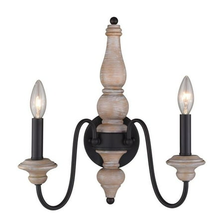 Georgetown 2 Light - Vaxcel W0335 Georgetown 2 Light Wall Sconce Vintage, Ash with Oil Burnished Bronze