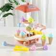 thumbnail image 5 of Ice Cream Cart Toys for Kids, 28 Piece Ice Cream Shop Pretend Play Set with Scooper, Toppings and Other Scoop and Serve Toys for Girls Gifts Sweet Treats Ice Cream and Desserts Tower Playset Car Toy, 5 of 5