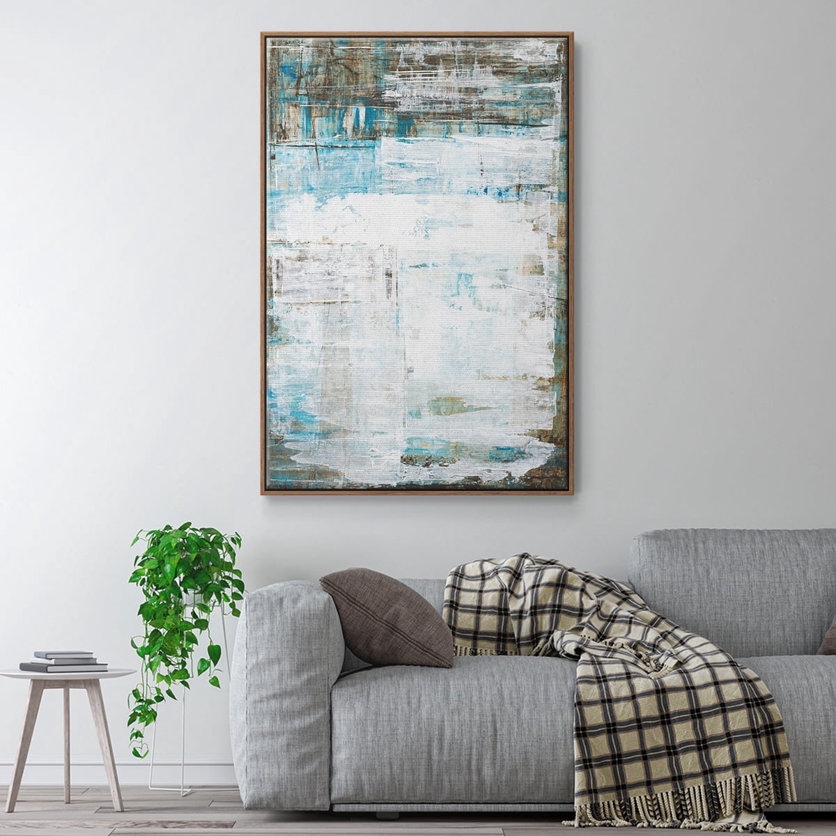 Beach Glass Framed Premium Gallery Wrapped Canvas - Ready to Hang