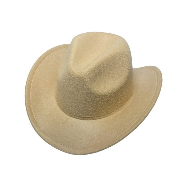 Sonducket Sombrero de vaquero clásico de lana ajustable cuerda tela transpirable cómodo sombra Metal Ferora Color vestido gorra invierno Sombreros Caqui Sonducket AP012902-05