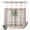 Brown Green, variant on No Hook Shower Curtain, Palm Trees Shower Curtains for Bathroom with See Through Top Window, Brown Tropical Plants Summer Green Waterproof & Washable Bath Curtain Extra Long 72"x96"