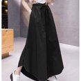 thumbnail image 4 of Gifts Usmixi Womens Drawstring Trousers Fashion Loose Irregular Wide Leg High Waist Long Pants Casual Solid Pocket Pants with Drawstring Black Free Size, 4 of 4