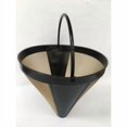 thumbnail image 4 of PinesC Gold Stainless Steel Coffee Filter Permanent Coffee Filter Rust Resistant Reusable Corrosion Reusable Coffee Dripper for Coffee Machine Kitchen Office Cafe Bakery, 4 of 4