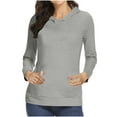 thumbnail image 2 of BSDJILFG Nurse Scrub Sweatshirts for Breastfeeding Mother Long Sleeve Hoodie Drop Shoulder Two Side Zipper Pullover Tops, 2 of 7