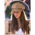 thumbnail image 3 of Minzimin Newsboy Caps for Women 8 Panel PU Leather Apple Cap Vintage Beret Hat Gatsbie Hat for Women Gift, 3 of 6