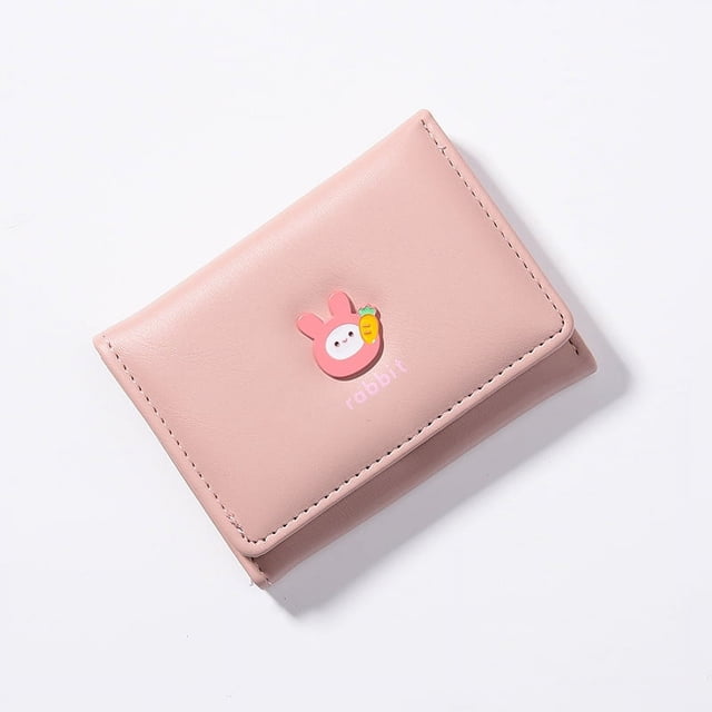 Estilo Lindo Monedero de Mujer Plegable Multitarjeta Monedero de Estudiante con Gato Diseño de Nicho Moderno