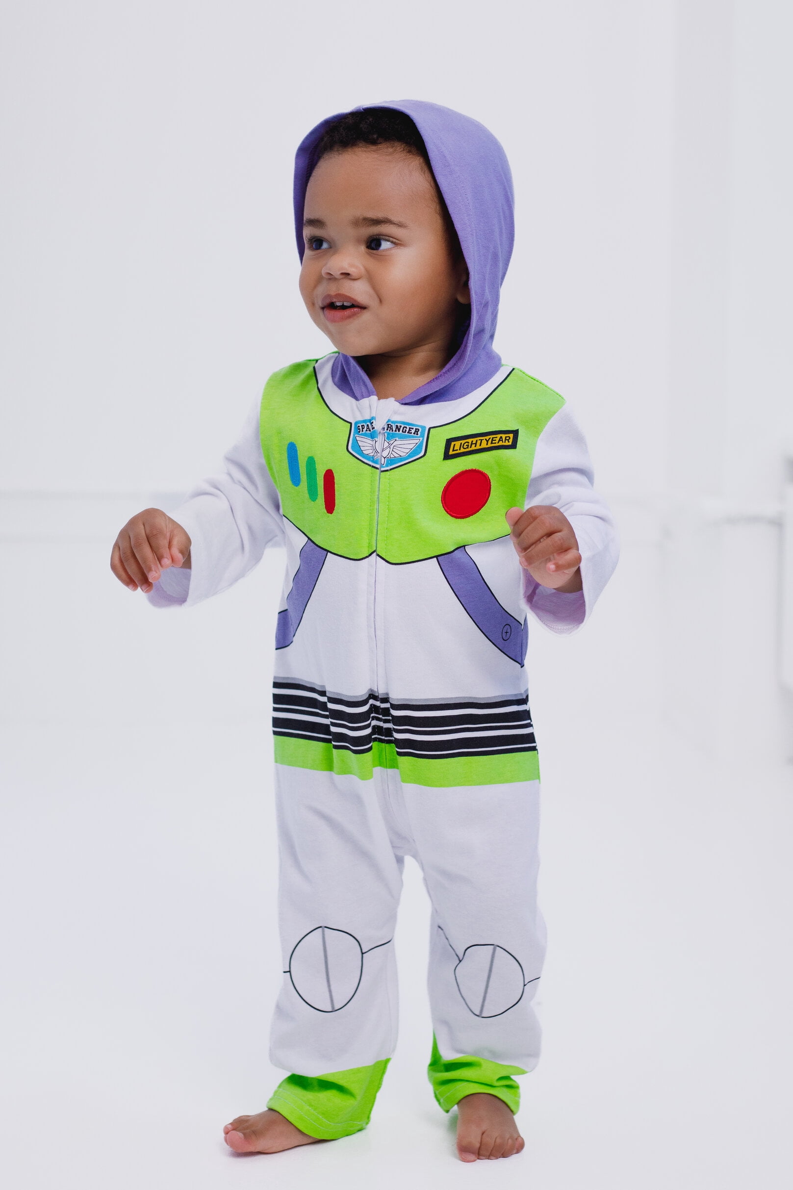 Disney Pixar Toy Story Buzz Lightyear Infant Baby Boys Zip Up Cosplay Coverall Infant to Little Kid