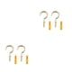 thumbnail image 4 of Moyic Tornillos de gancho de luz de ojo de oveja de copa, enganche autorroscante, espiral de alta resistencia chapada en techo para colgador Oro L 2Conjunto, 4 of 6