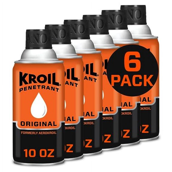 Kroil Originale Huile Pénétrante (Vaporisateur Aérosol - Boîte de 10 Oz - Caisse de 6) / Pénétrant pour Boulons Rouillés, Métal, Charnières, Chaînes, Pièces Mobiles / Rouille, Inhibiteur de Corrosion (AZKS102C6)