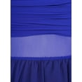 thumbnail image 6 of Jowowha Women's Lyrical Dance Costume Cut Out Asymmetric Chiffon Skirt Leotard Sleeveless Ballet Royal Blue XL, 6 of 7