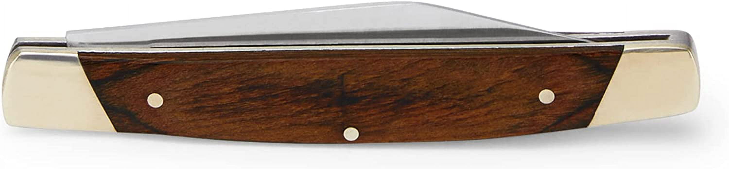 Buck Knives 379 Solo Folding Pocket Knife, Woodgrain Handle, 0.9 oz