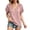 #07 Pink 【Mix, Match & Rotate: Stock Up on Daily Colors】, variant on Women's Loose Fit V Neck Puff Short Sleeve Tunic Blouse Top Comfy Casual Summer Work Office Outfits | CSEONE,Army Green L
