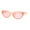 All Pink, variant on Womens Oval Mod Gothic Cat Eye Plastic Sunglasses Ivory Black