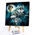 thumbnail image 2 of Pintura al óleo por números imagen DIY dibujo pintura noche lobo pintura decoración arte Hugtrwg Para estrenar, 2 of 9