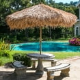 thumbnail image 5 of 9 Ft. Bamboo Market Seagrass Thatch Patio Umbrella For Outdoor Natural Tiki Umbrella, 5 of 6