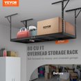 thumbnail image 2 of Estante de almacenamiento de garaje VEVOR Overhead, 3 x 8 pies, 600 libras, carga negro, 2 of 9