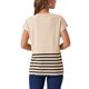 thumbnail image 3 of Suéter sin mangas de cuello redondo a rayas INSPIRE CHIC para mujer, chaleco casual de manga corta, pulóver de punto acanalado, tops de tanque 2XL color albaricoque, 3 of 6