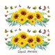 thumbnail image 2 of Pegatinas de pared de flores Naiovety 2 piezas vinilo extraíbles, 2 of 6
