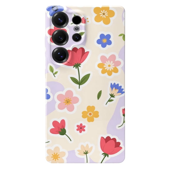 SKLYDDI Cute Aesthetic Floral Case for Galaxy S25 Ultra - 119