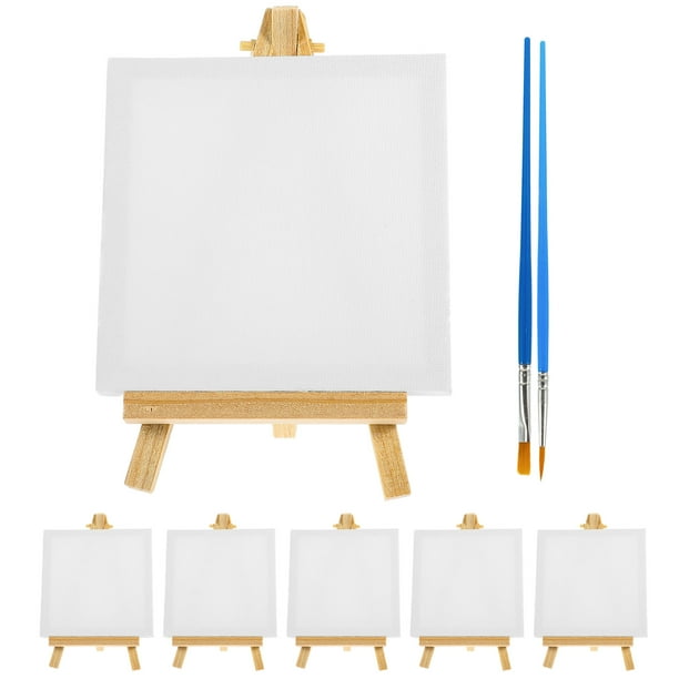 GOOHOCHY 1 juego de mini caballete, mini caballete, mini caballetes, kit de pintura sobre lienzo, juego de pintura para adultos y niños