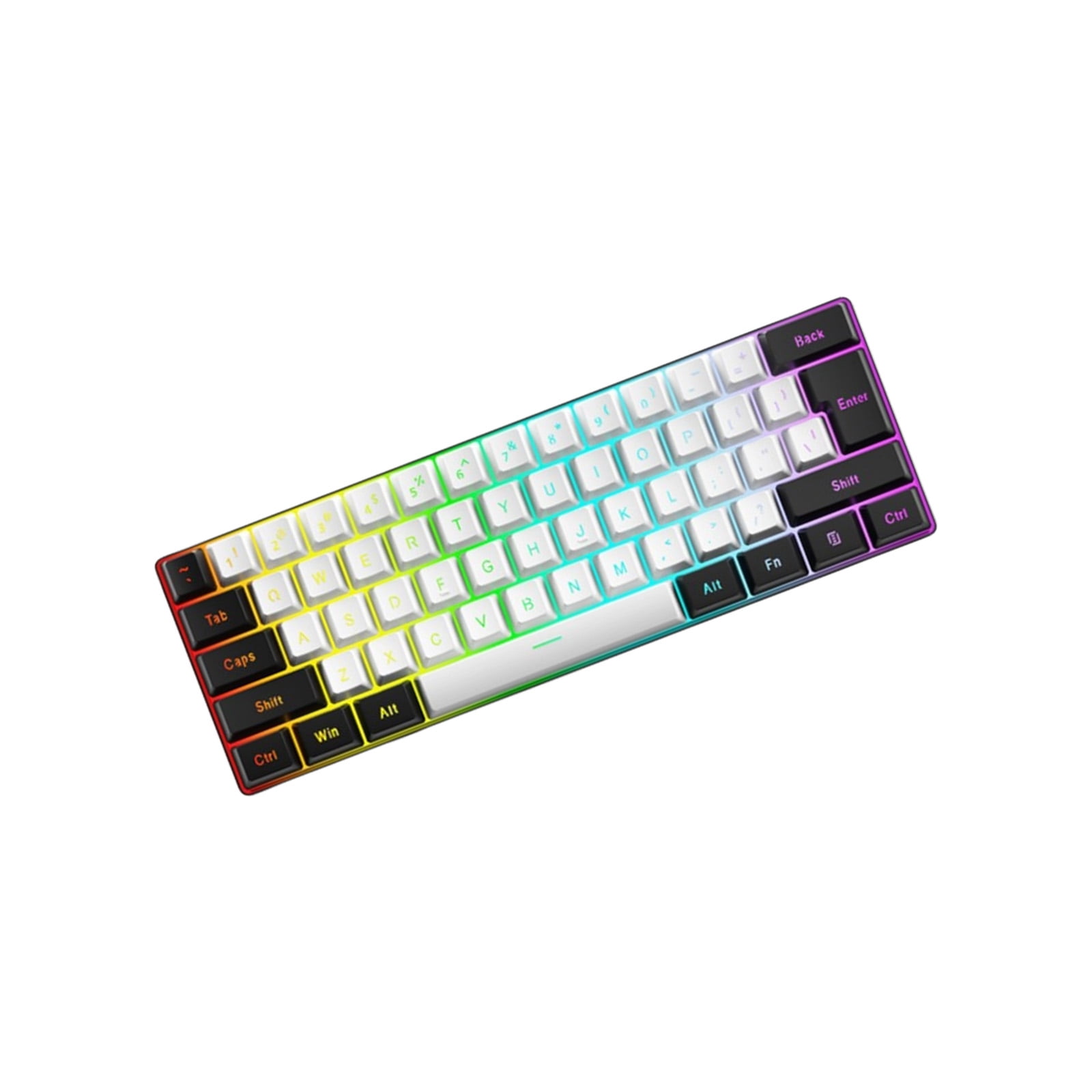 Corded Gaming Keyboard for LED Backlit Keycap Mechanical Keyboards 61 Keys Desktop Computer Keyboard