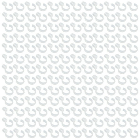 100pcs Clothes Hanger Windproof Hooks Round Windproof Hooks for Home (White)