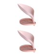 thumbnail image 1 of ziyahi Portable Soap Rack Leaf Shape Soap Cleaning Sponge Holder Drain Box Soap Drying Stand Rack with Suction Cups Soap Storage Box pink 2Set, 1 of 6