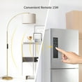 thumbnail image 7 of SUNMORY Gold Floor Lamp with Remote, Modern Arc Floor Lamp with Stepless Dimmable Bulb, Tall Lamp for Living Room with Shade, 7 of 7