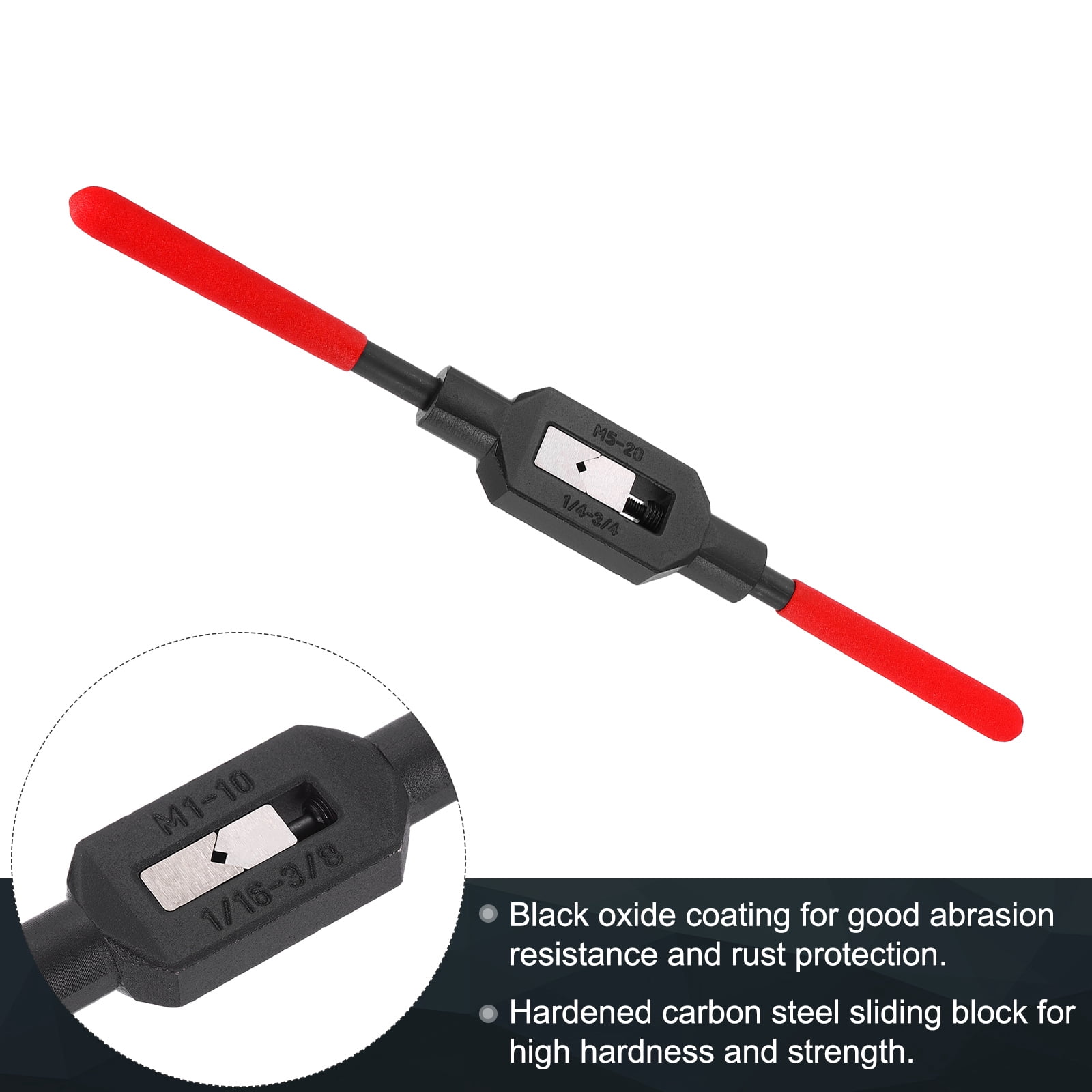 M5-M20 Adjustable Tap Wrench Handle, 1/4"-3/4" Reamer Steel Adjustable Wrench Tool
