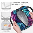 thumbnail image 3 of Disketp Colorful Tropical Leaves Bolsa Térmica para Almuerzo, Lonchera con Abertura Amplia y Gran Capacidad, Organizador Reutilizable para Mujeres, Hombres y Adultos, 3 of 6