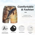 thumbnail image 3 of Balery Sailing Dancing Dolphin Bañador para hombre, shorts de playa de secado rápido con entrepierna y forro de compresión-XX-Large, 3 of 6