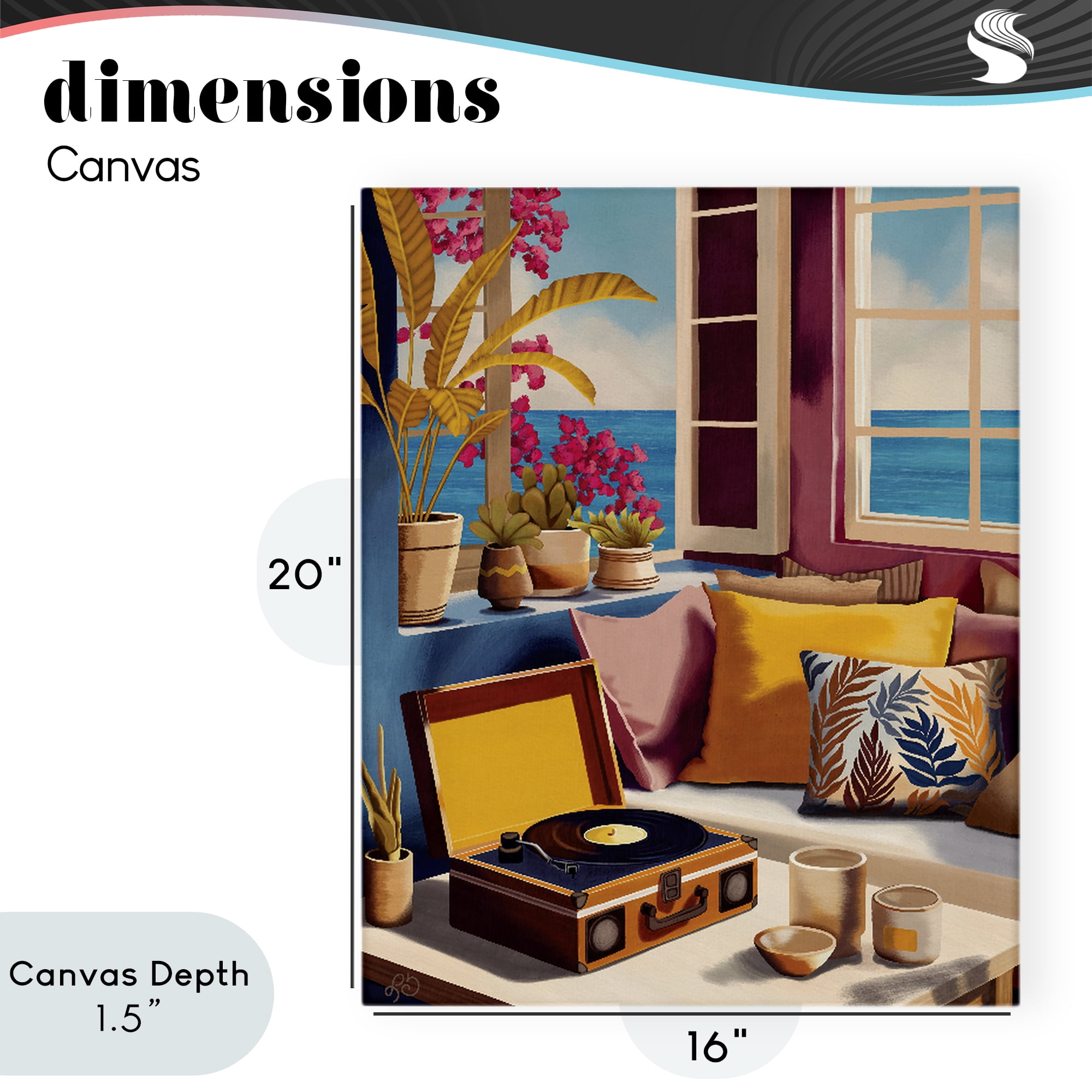 Stupell Industries Boho Vacation By The Sea Canvas Wall Art, design by Lisa R Dumm