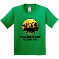 thumbnail image 3 of Inktastic Yellowstone National Park with Bear Mountains and Trees Cricle Youth T-Shirt, 3 of 5