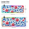 thumbnail image 3 of Red Pomegranate and Blue Leaf Illustration RGB Gaming Mouse Pad Large Keyboard Mat Rubber Base 13 Light Modes, 3 of 6