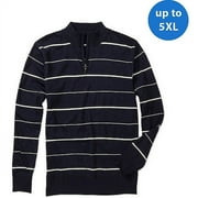 Big Men's Long Sleeve Zip Mock Neck Swea