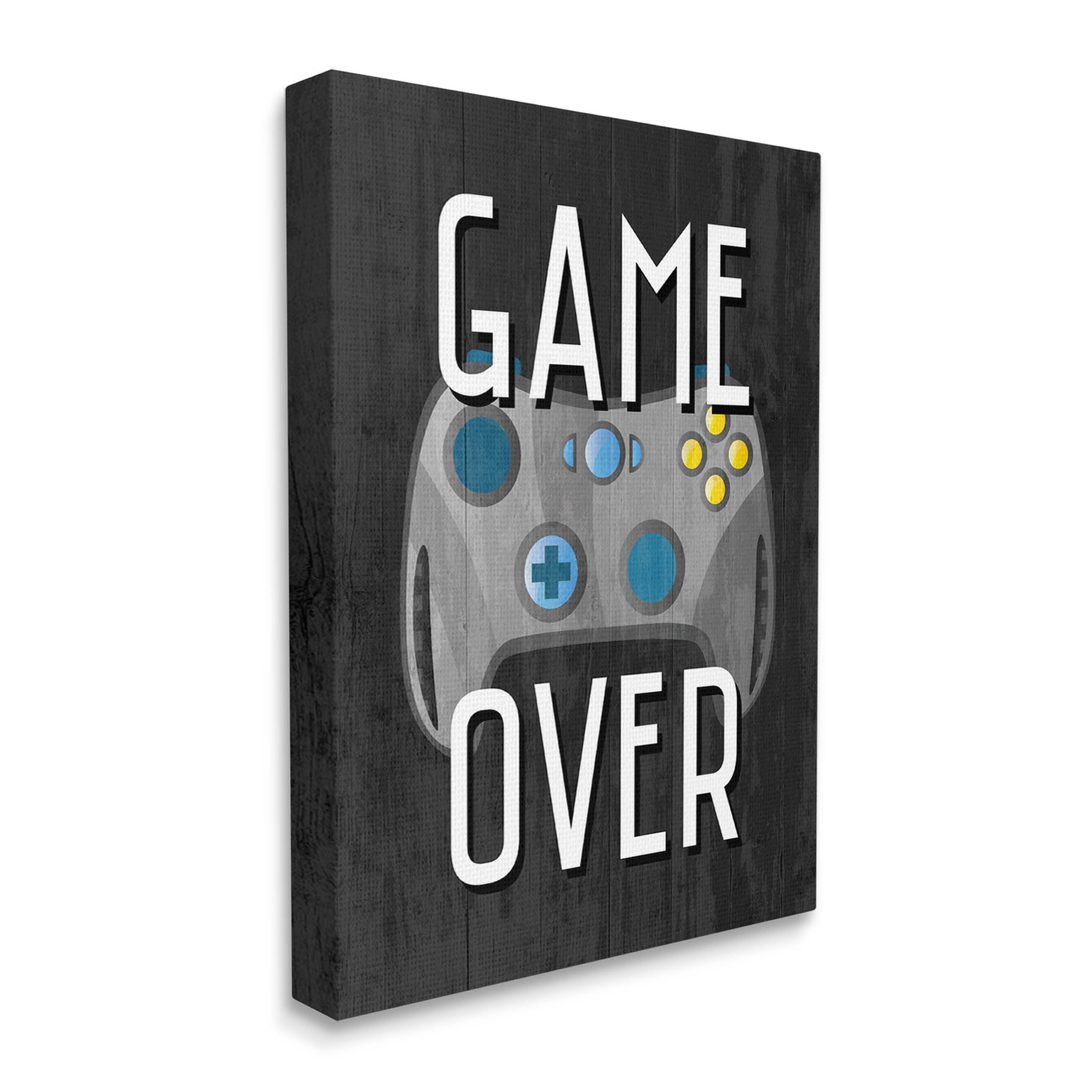 Stupell Industries Game Over Controller Graphic Art Gallery Wrapped Canvas Print Wall Art, Design by Kim Allen