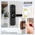 thumbnail image 5 of Deadbolt Strike Plate, Adjustable Door Strike Plate with Screws for Electronic Locks Home and Rental Security Gold, 5 of 6