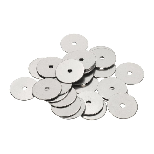 Uxcell Rondelles Plates, Matériel en Acier Inoxydable 304 Rondelles Assorties, Adapté pour Boulons Vis Usage Industriel 30 x 4 x 1,2 mm 50