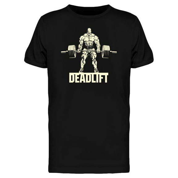 Muscular Deadlift Graphic T-Shirt Men -Image by Shutterstock, Male 3X-Large