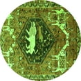 thumbnail image 1 of Ahgly Company Indoor Round Persian Green Traditional Area Rugs, 5' Round, 1 of 1