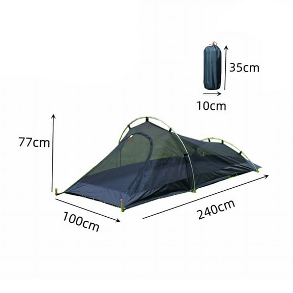 Lightweight Single Camping Tent with Insect Protection & Easy Setup!