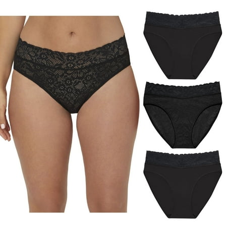 Women's Maidenform® Perfect Fit 3-Pack Stretch Lace High Leg Underwear DM3SLB