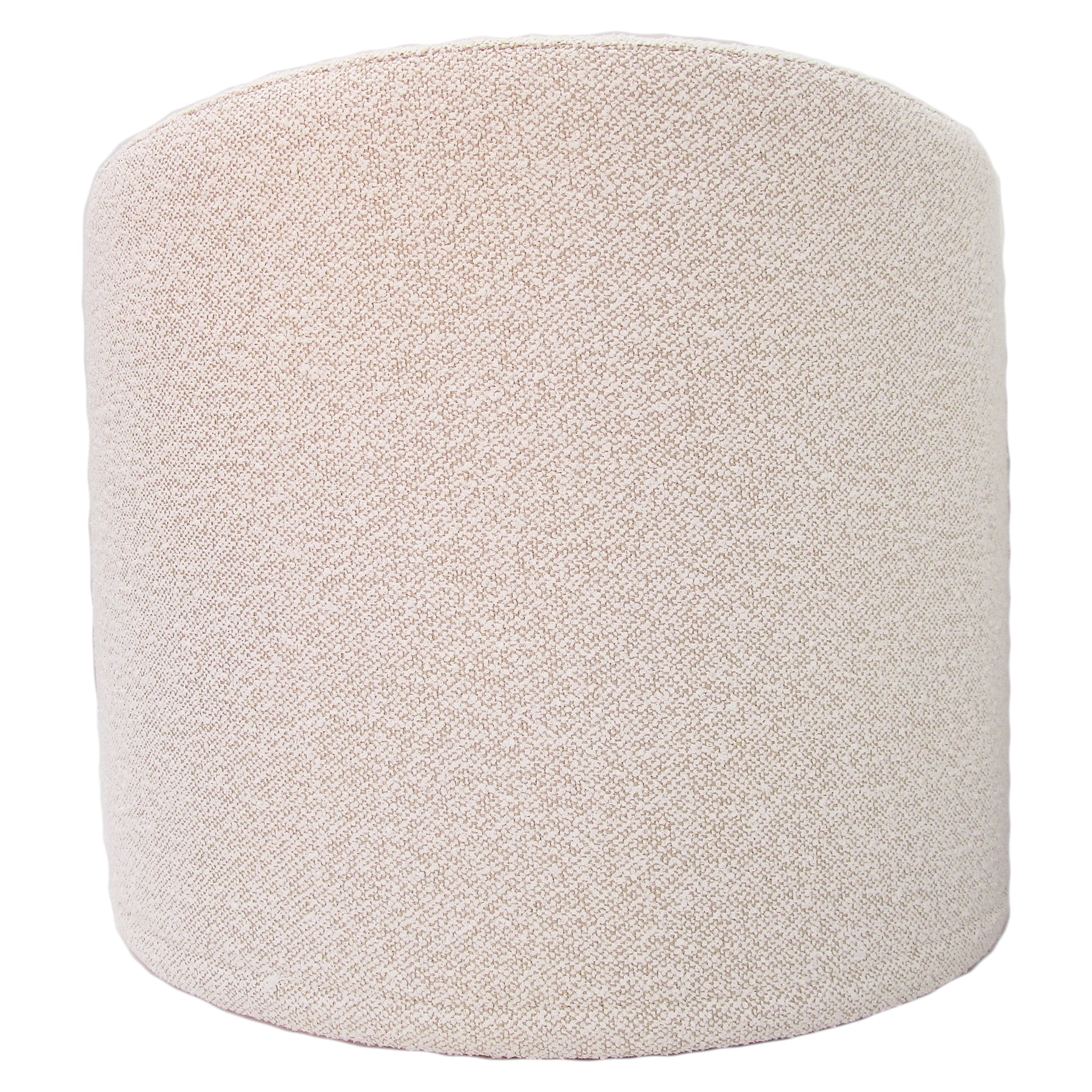Better Homes & Gardens 20" Round Outdoor Pouf Ottoman, 1-Piece, Cream Boucle