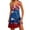 Blue, variant on Women's Loose Fit Sundress, Sleeveless V-Neck Summer Dress with Independence Day Theme, Perfect for Hot Weather and Festivals,Blue L