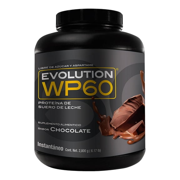 Proteína de Suero de Leche Evolution Nutraceutical WP60 Whey Protein 2800 Gramos Sabor Chocolate